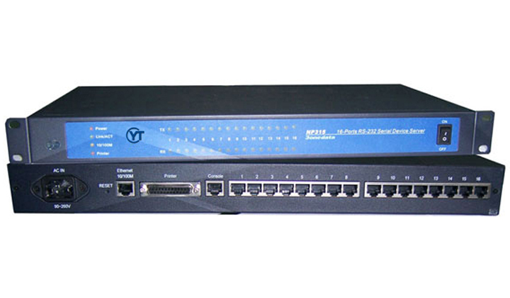 YTNP316 十六口RS-232/485/422 TCP/IP串口服务器