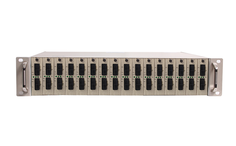 16槽集中式单多模转换器/光纤中继器 YTF-16  